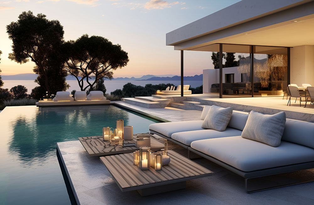 View of Luxury Outdoor Living Spaces | Heavenly Homes